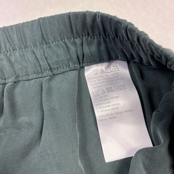 LOGO Lori Goldstein Womens Wide Leg Pull On Green Lounge Relaxed Fit SMALL - Picture 9 of 12